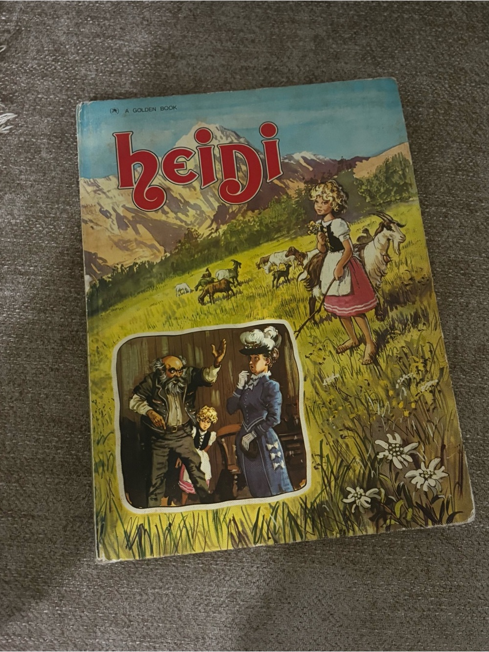 Vintage 1975 Golden Press Heidi Hardcover Children’s Classic Book
